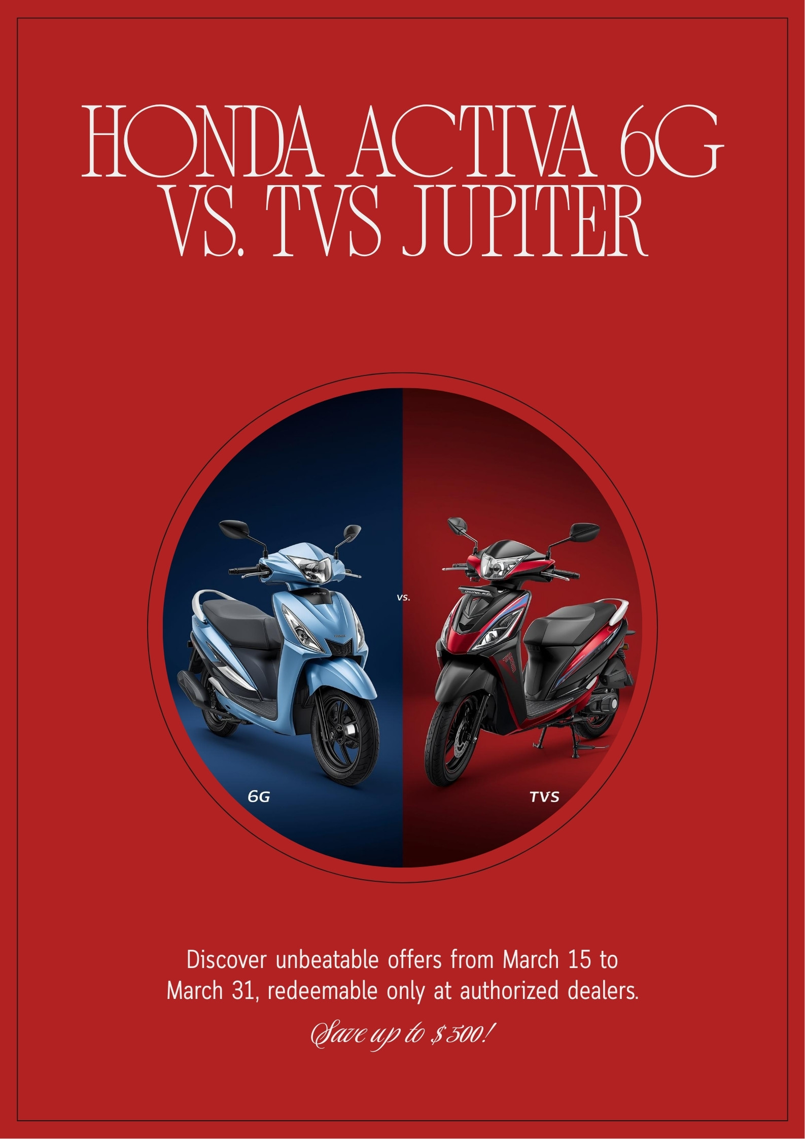 Honda Activa 6G vs TVS Jupiter in Armoor: Which is Better?