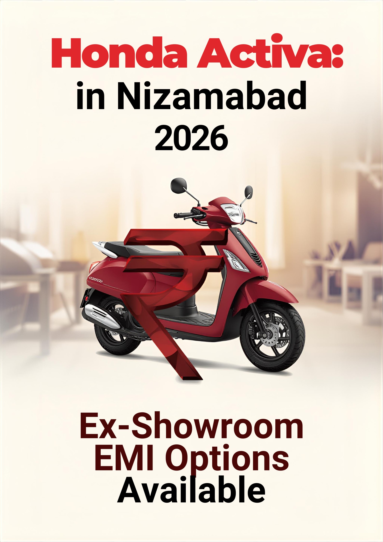 Honda Activa Price in Nizamabad 2026 | On-Road Prices, EMI & Offers at Sairam Honda