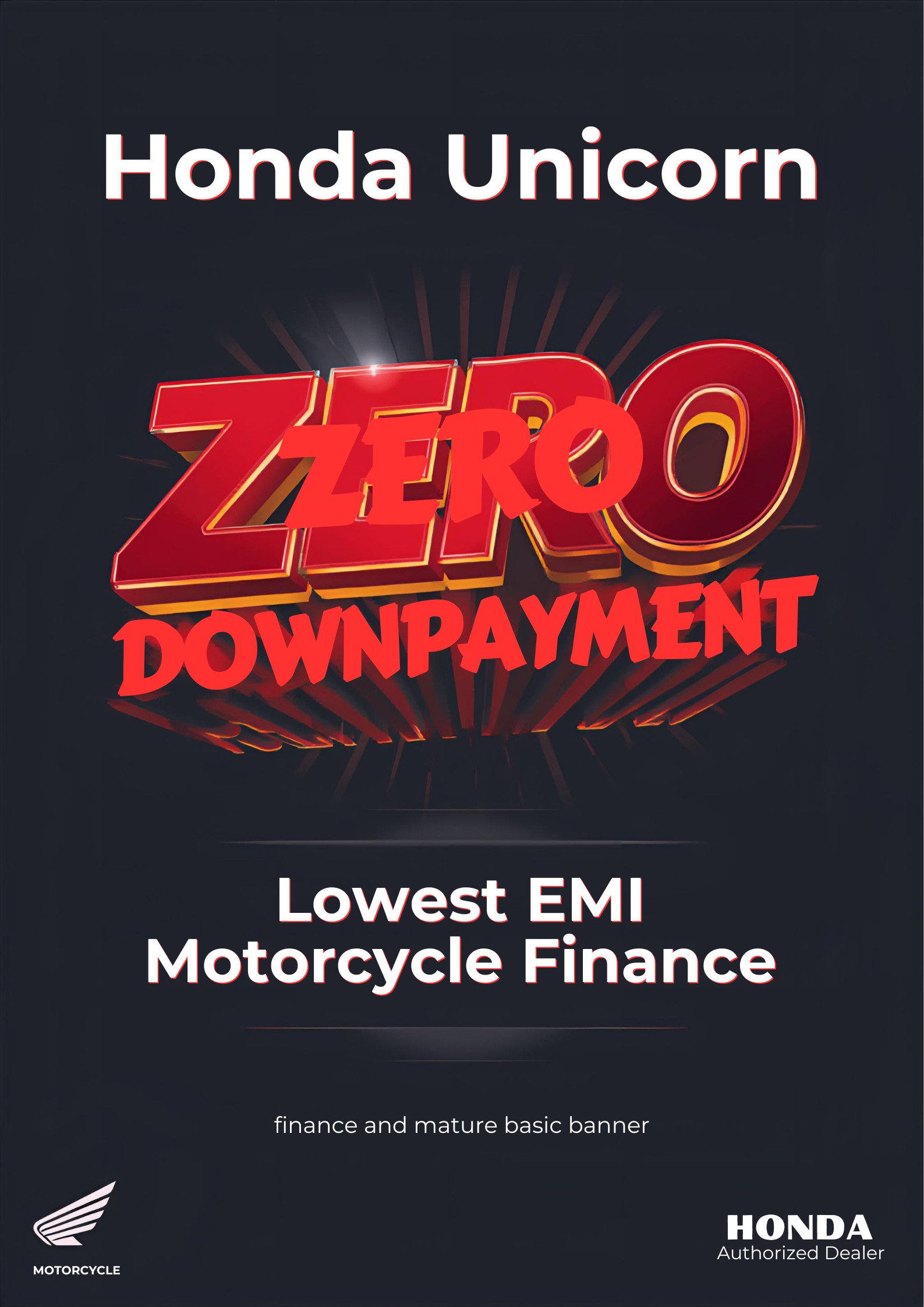 Dream Honda Unicorn? Get Zero Downpayment & Lowest EMI Bike Loans in Balkonda!